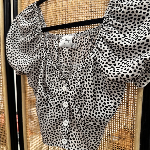 Princess Polly Polka Dot Crop Top - Picture 2 of 3